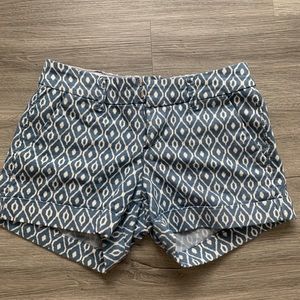 Dear John Blue Patterned Cuffed Shorts